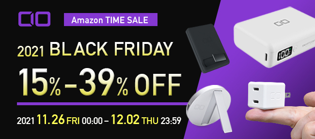Amazon『ブラックフライデー』 にてCIOの人気ガジェットが最大39％OFF！話題のクラウドファンディング発ハイブリッドバッテリーや超小型30Wモバイルバッテリー・GaN充電器など多数登場！のサブ画像1
