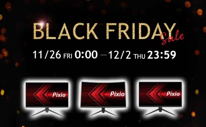 【7日間限定】Amazonブラックフライデーにて、「Pixio（ピクシオ）」のゲーミングモニター10製品以上を定価より1,000円OFFで販売のメイン画像