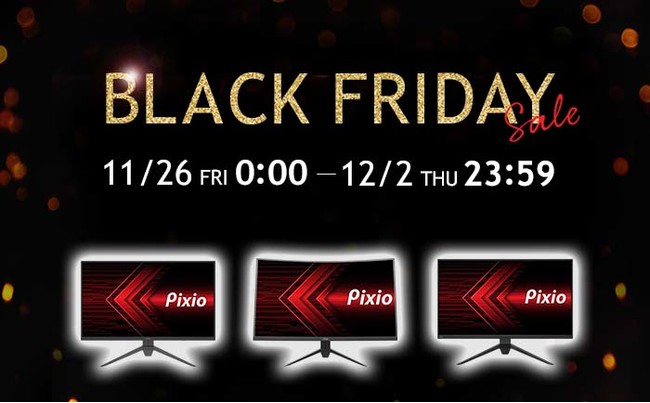 【7日間限定】Amazonブラックフライデーにて、「Pixio（ピクシオ）」のゲーミングモニター10製品以上を定価より1,000円OFFで販売のサブ画像1
