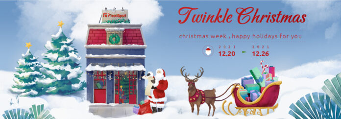【Twinkle Christmas】12月20日～12月26日、FlexiSpotクリスマスキャンペーンが開催いたします！様々なイベントがあり、暖かく冬を届けします！のメイン画像