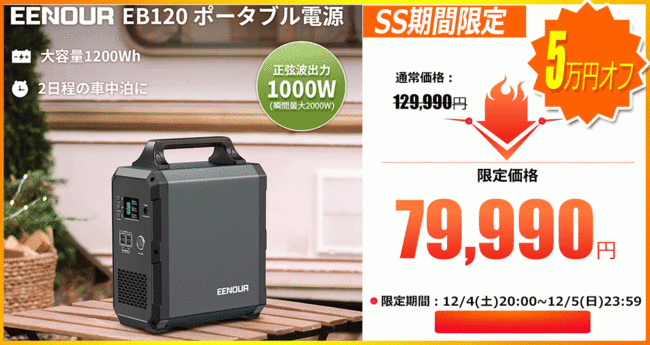 発電機、ポータブル電源、冷温庫、高圧洗浄機など最大50％オフで購入！年末まで最後のチャンス!のサブ画像6