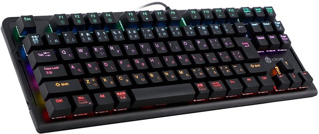 【iClever】赤軸・日本語配列・テンキーレス、お財布にやさしいゲーミングキーボードのサブ画像1