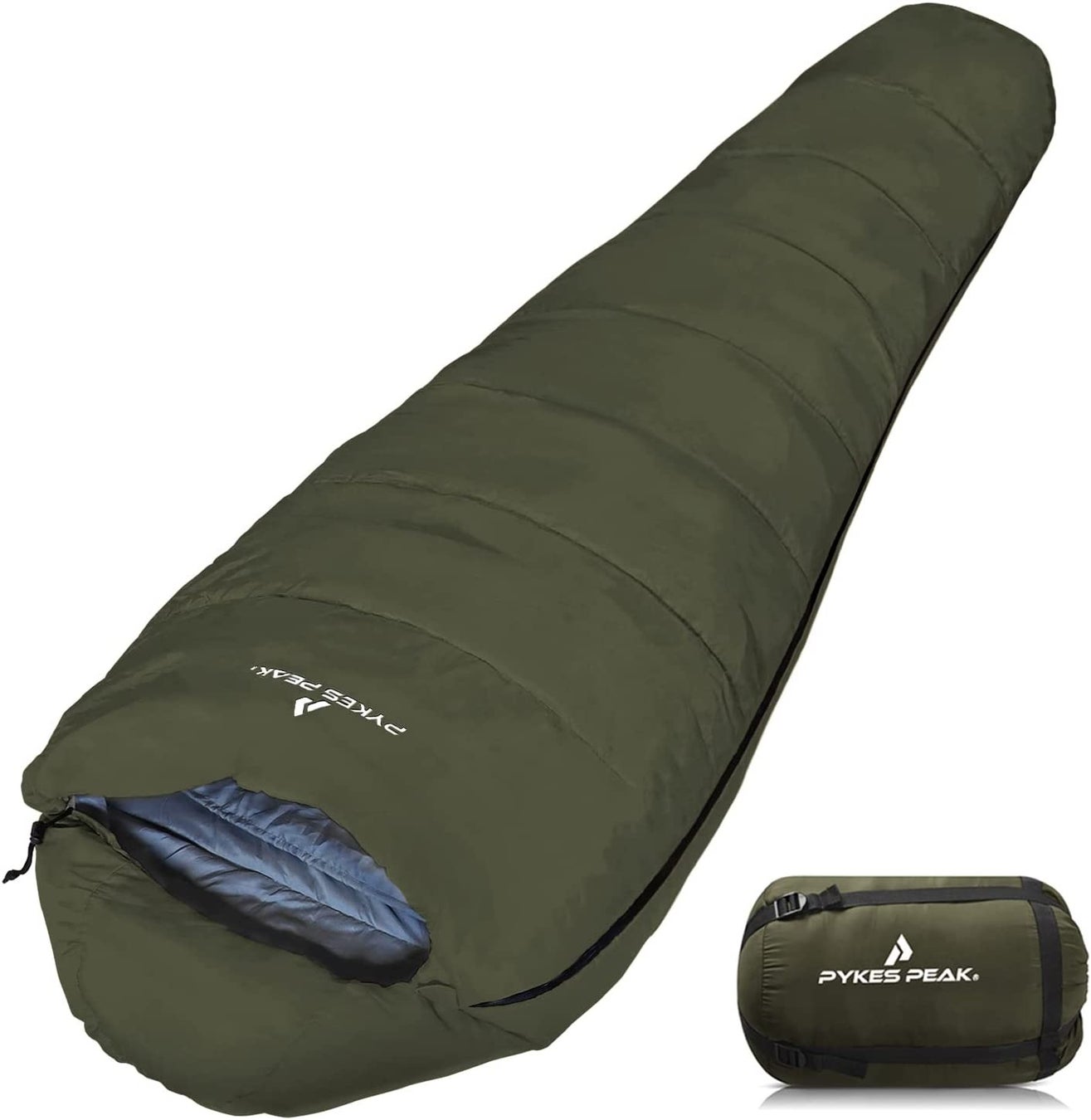 【最新セール情報】PYKES PEAKが7日間限定アウトドア用品のセール『OUTDOOR BIG SALE 2022』開催中！【最大35%OFF！！9/5(月)～9/11(日)のお得な7日間】のサブ画像9_マミー型寝袋／オリーブグリーン