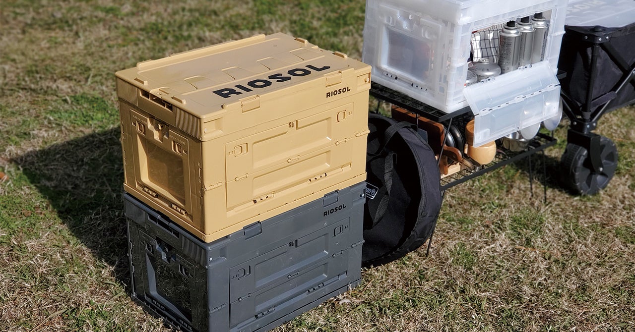 【初出展】アウトドアブランド「RIOSOL(リオソル)」が、「TOKYO OUTDOOR MARKET 2022」に出展決定のサブ画像5_フォールディングストレージボックス使用シーン #RIOSOLイベント