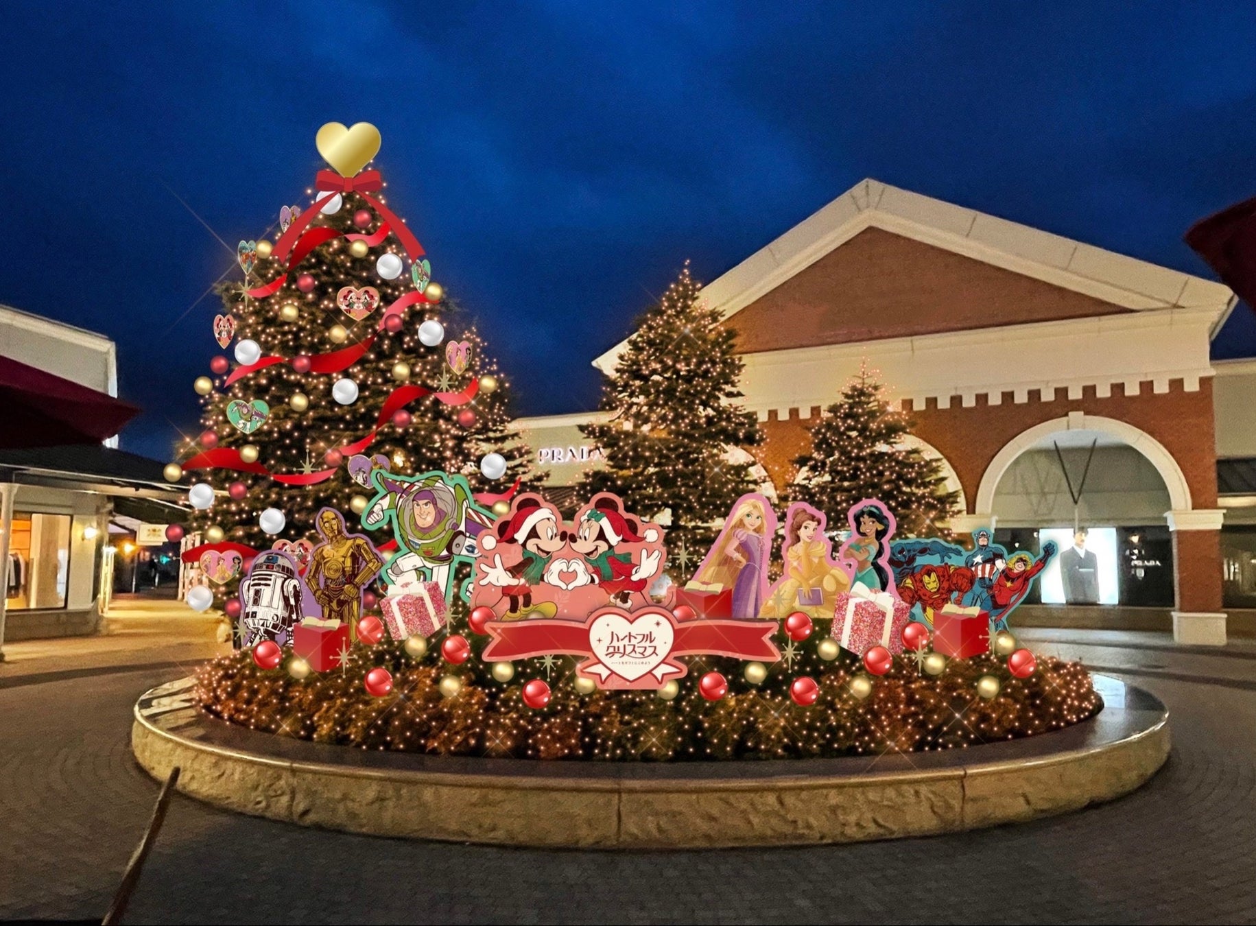 プレミアム・アウトレットとディズニーが贈るハートフルクリスマス　『PREMIUM OUTLETS® CHRISTMAS』　ディズニーキャラクター達が彩るイルミネーションが登場のサブ画像4_佐野プレミアム・アウトレット　フォトスポットイメージ