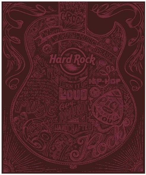 アメリカンレストラン「ハードロックカフェ」ロックショップ「2022 PWP Holiday Blanket Promotion」のサブ画像3_ハードロックカフェ特製 ブランケット　Music Icon