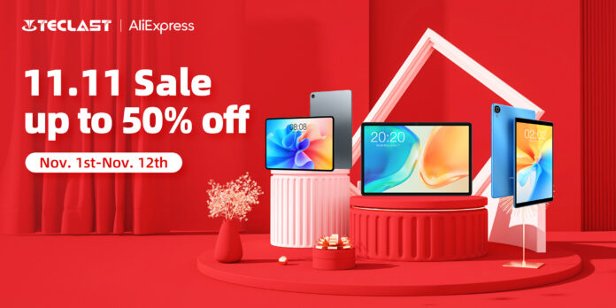 「11.11独身の日」TeclastｘAliexpress年間最大級セール開催中！人気タブレット最大50％オフ可能。のメイン画像