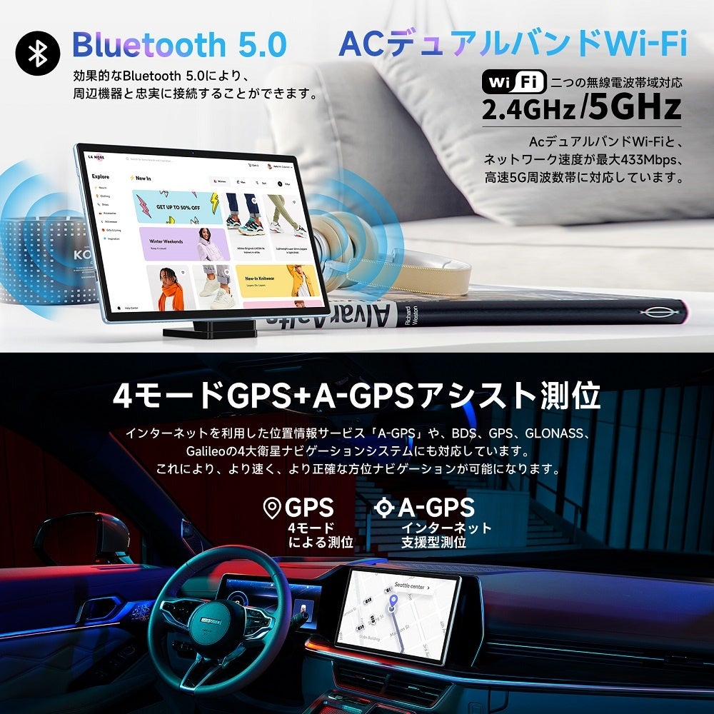 入荷完了！Teclast大人気「P20S」タブレット限定セール開始！‎10.1 インチ/Android 12/4GB+128GBのサブ画像5