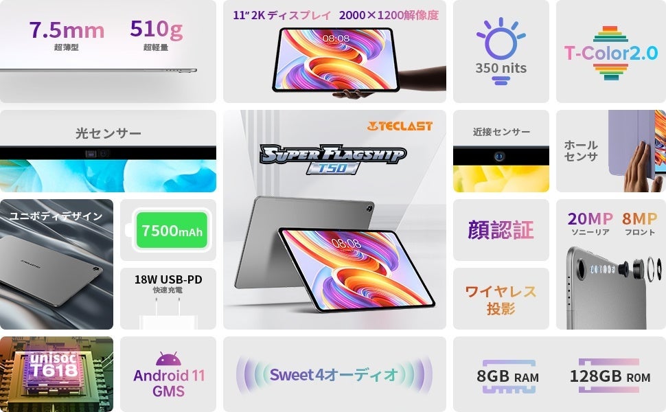 【年末年始】Teclast大人気タブレット「T40 Pro」、「T50」タイムセール開催中。Amazonで24時間限定！のサブ画像5