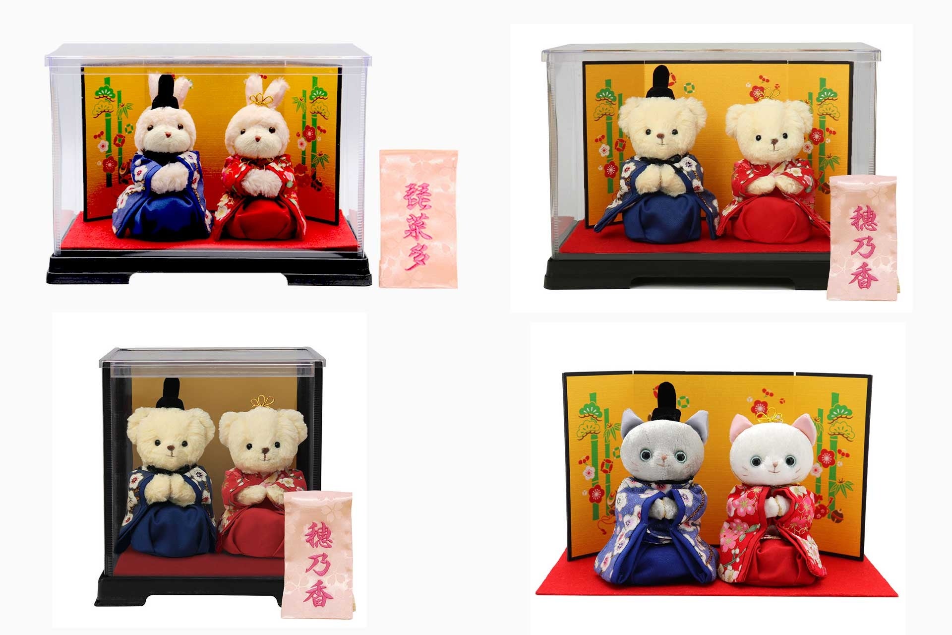 【期間限定】今年の干支「うさぎのパワーで幸せ運ぶ、うさぎのお雛様キャンペーン」。春を感じる季節飾りとしてもおすすめ。見て触れて心が和む、やわらかなぬいぐるみのお雛様。期間限定15％OFF。のサブ画像5