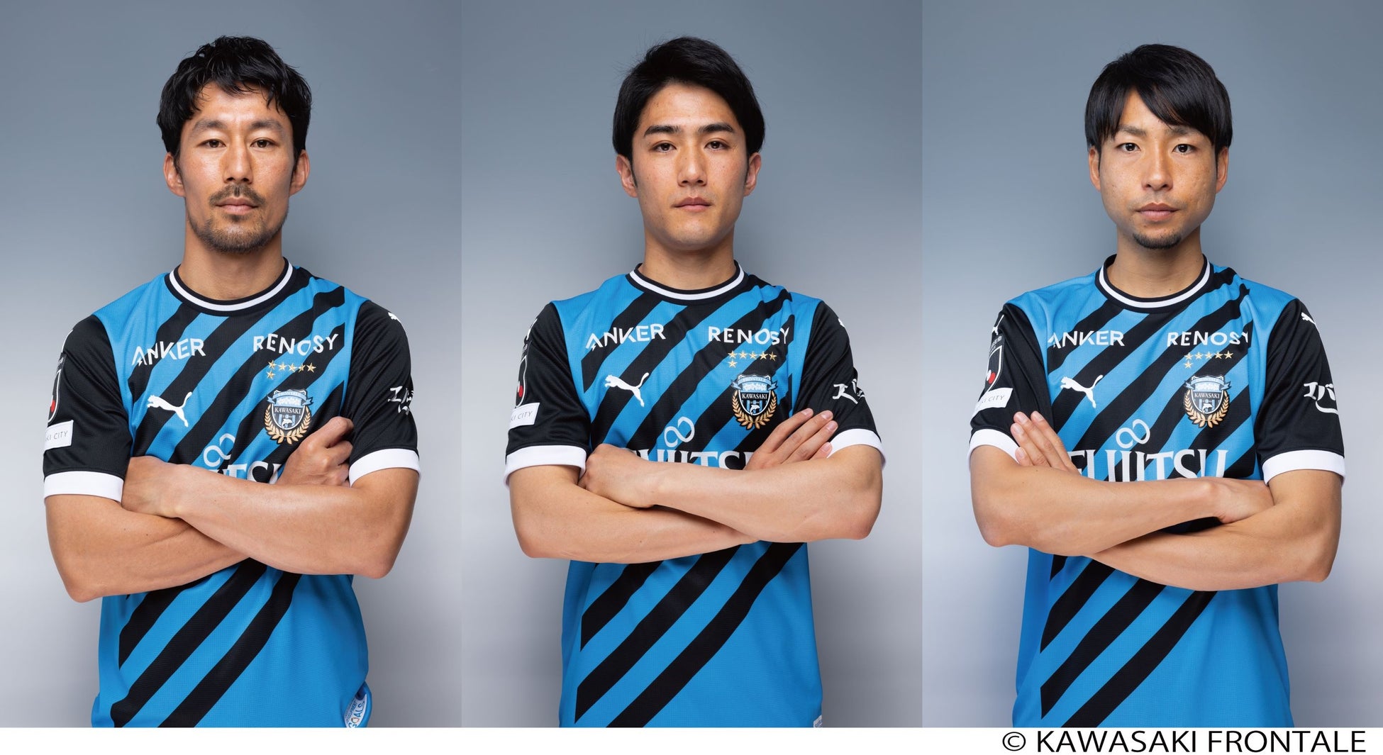 武蔵小杉東急スクエア「10th anniversary」、「10年目の初心、10年目の感謝」をテーマにさまざまな企画を展開のサブ画像4_写真 左から家長 昭博選手・　 大島 僚太選手・小林 悠選手
