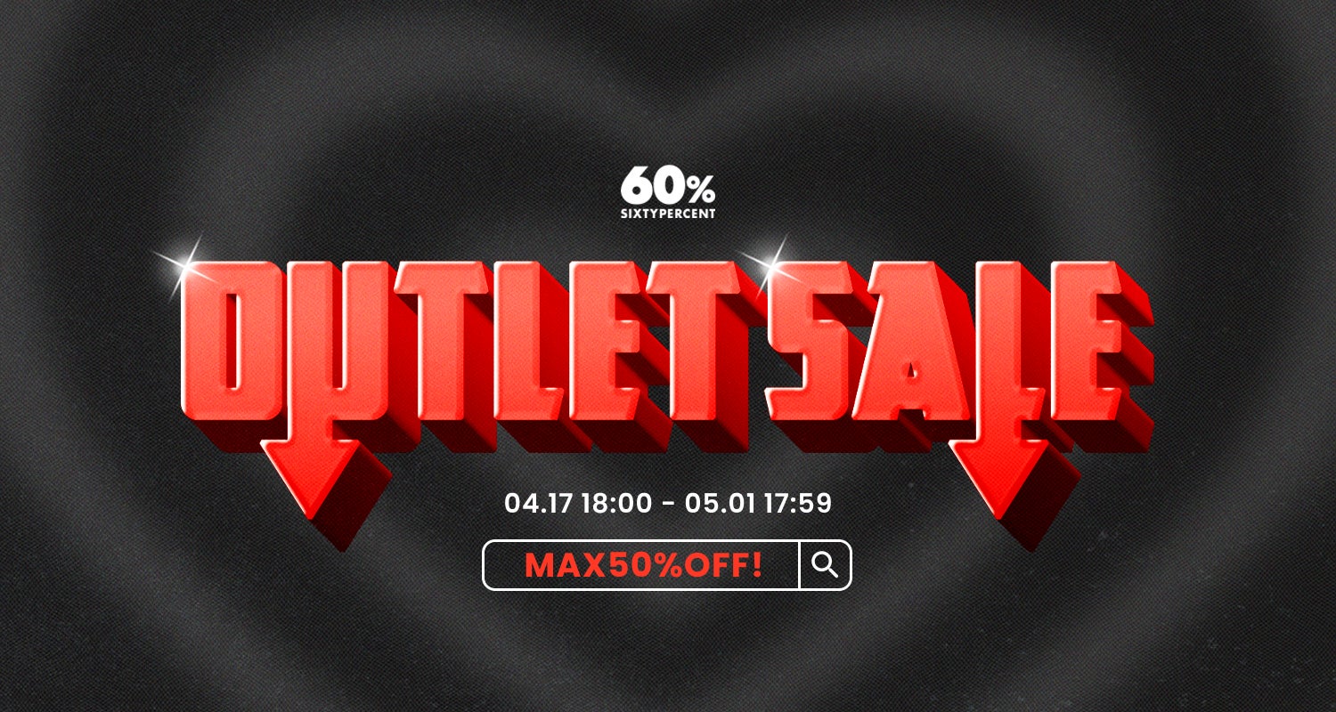 最大50%OFF！韓国で話題のレディースブランドが集まるアウトレットイベント「OUTLET SALE」が、オンラインセレクトストア「60%」で開催決定のサブ画像1