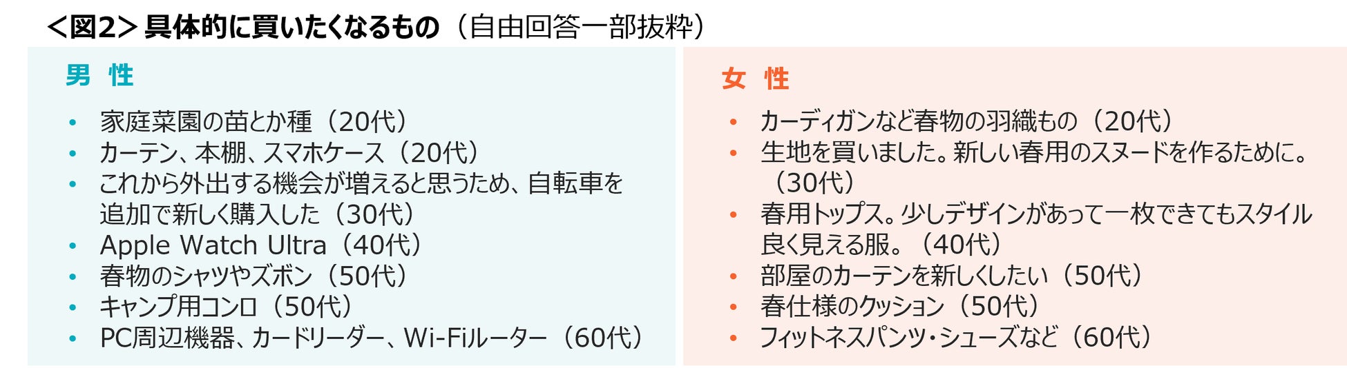 春先は気分も新たに買い物マインドが高まる　衣類を筆頭に小物やガジェットの購入ものサブ画像3