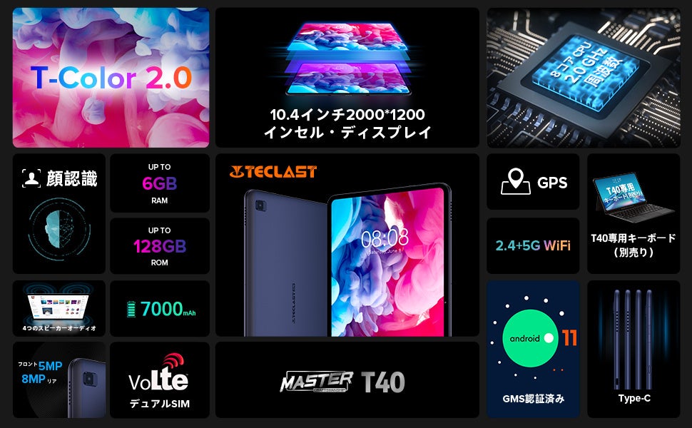 在庫一掃！Teclast激安「T40」タブレット5日限定セール開催中！Amazonで40％ OFFの大割引で手に入れます。のサブ画像2