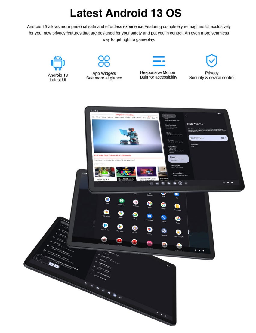 [期間限定贈り物] N-one、11’’「NPad X」を159.99ドルで販売予定、MTK G99 6nm CPU搭載、最新Android 13、20MP Sonyカメラ+マクロカメラのサブ画像3