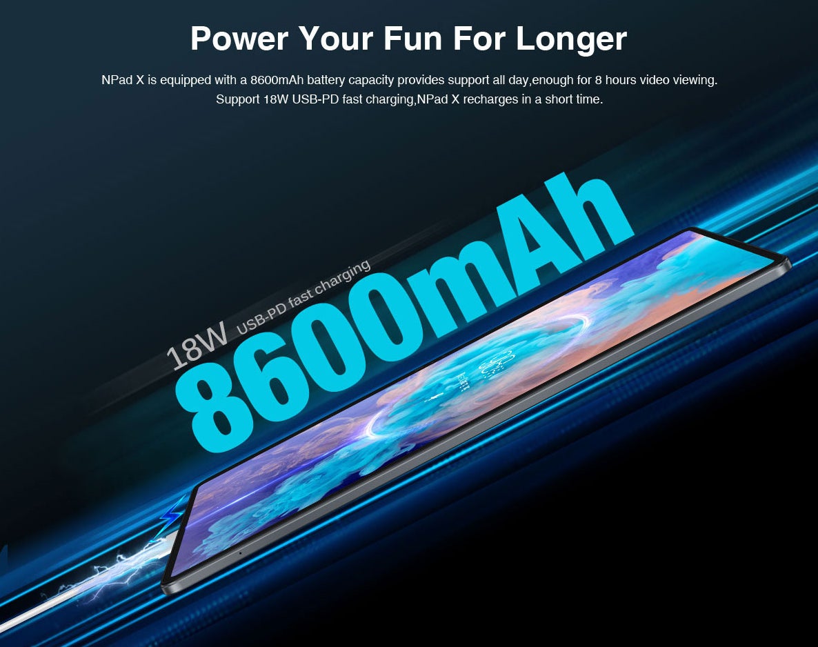 [期間限定贈り物] N-one、11’’「NPad X」を159.99ドルで販売予定、MTK G99 6nm CPU搭載、最新Android 13、20MP Sonyカメラ+マクロカメラのサブ画像6