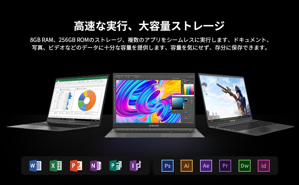 Teclast大画面＆薄型なノートパソコン限定セール実施中！Amazonで大割引クーポン配布します。15.6インチ/Windows 11/8GB+256GBのサブ画像3