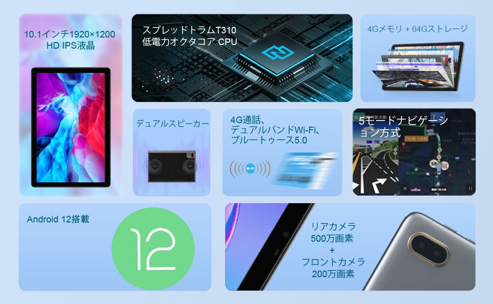 4コア高性能のタブレットがセール開始しました！Amazonでは、わずか12286円でご購入いただけます。この前例のない高性能新製品は、同種の製品を大幅に上回り、2倍以上の性能を発揮しています。のサブ画像1
