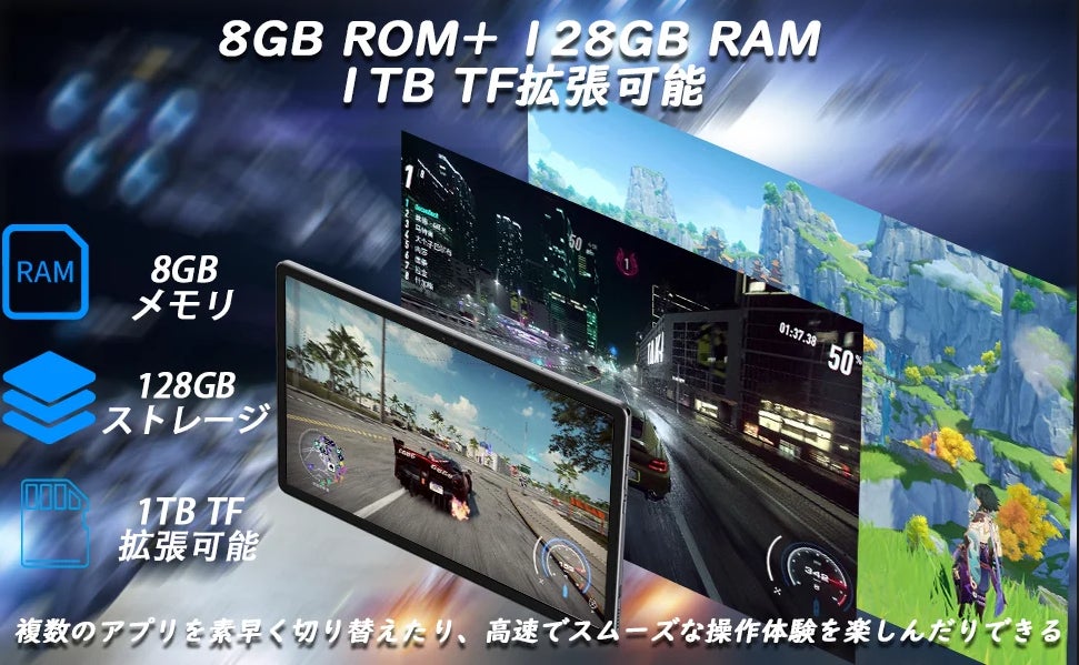 8コア2Kディスプレイ、1,300万カメラの高性能タブレットコンピュータで、他社よりもコストパフォーマンスに優れています。 定価22015円を16900円で限定購入！のサブ画像3