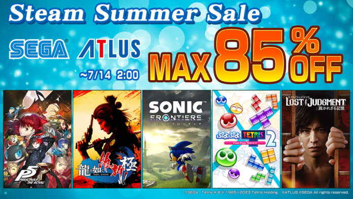 セガ・アトラスのPCタイトルが期間限定で最大80%OFFに！「Steam Summer Sale」開催のメイン画像