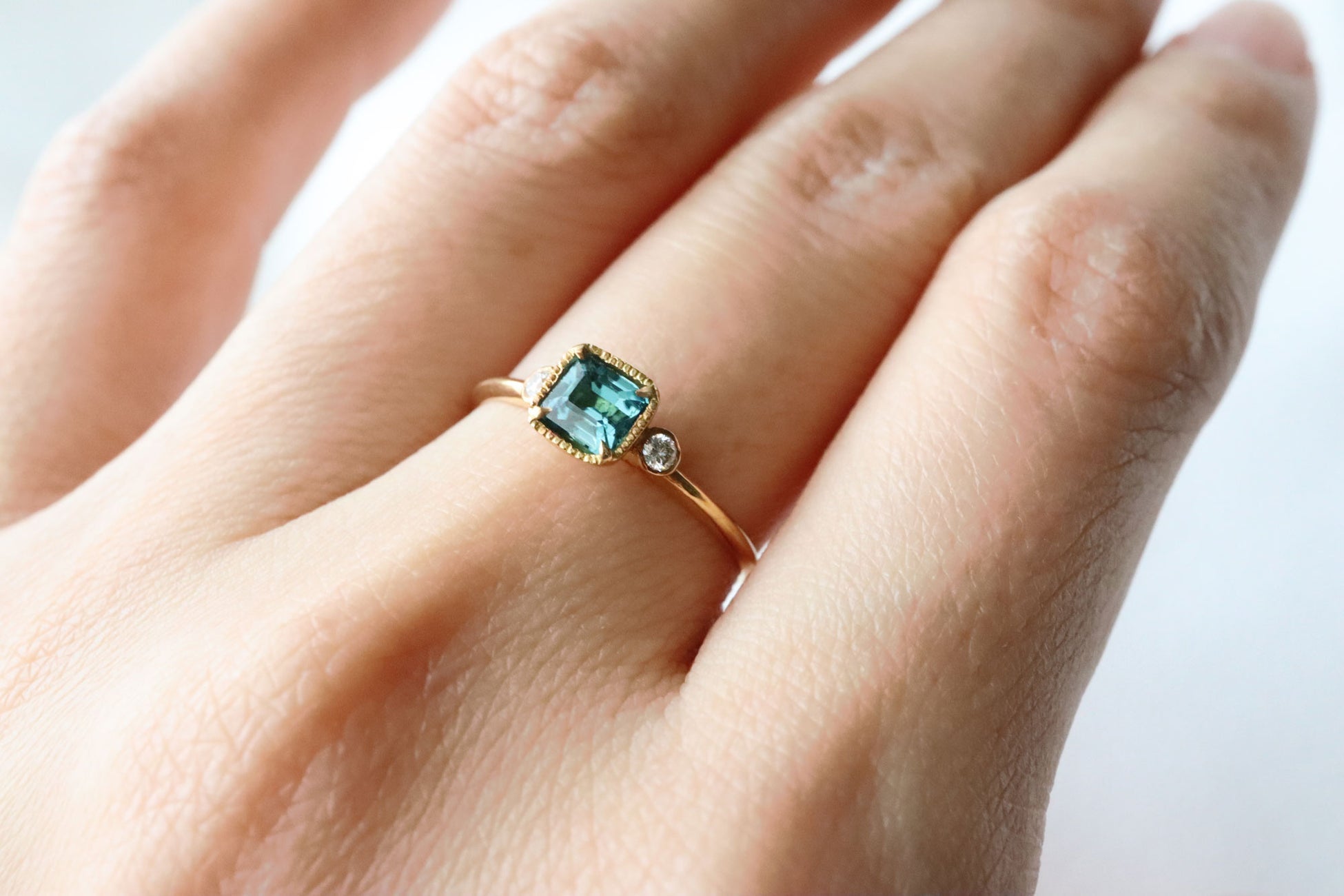ジュエリーブランド「Frele」が公式ECショップで限定サマーイベントを実施のサブ画像2_mill ring -Indigolite&Diamond- 137,500円