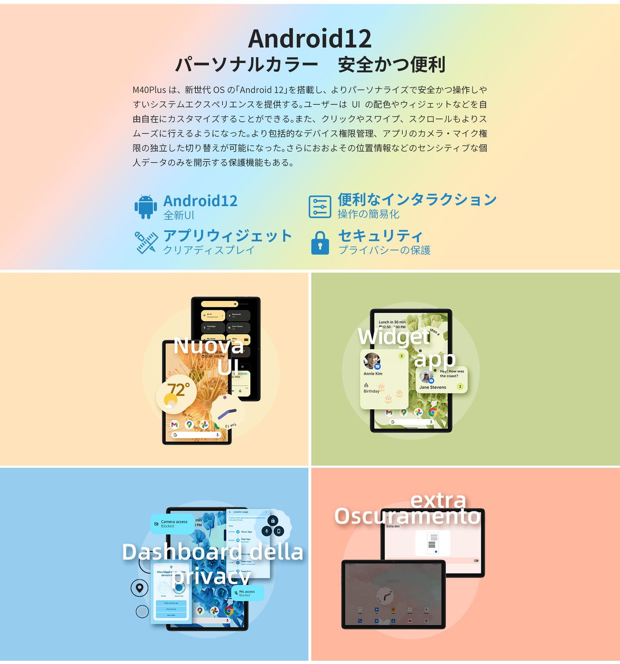 新品登場！アップグレードTeclast「M40Plus」Amazonで発売します。10インチ/Android 12/16GB（8+8拡張）+128GB/新しい13MP+5MPデュアルカメラのサブ画像3