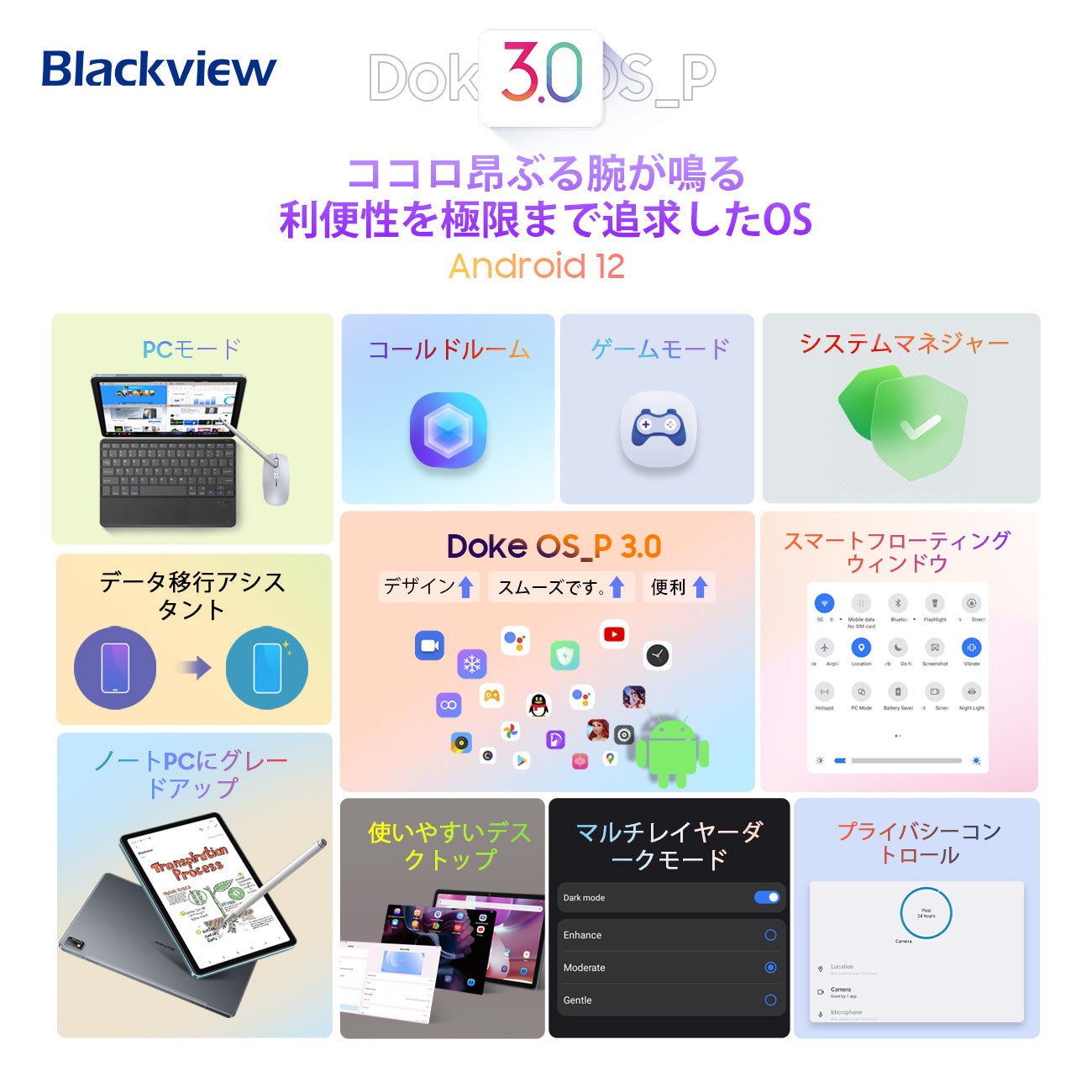「Blackview Tab 16」を約34%OFFで購入可能！Amazonにて特選タイムセール実施（8/6まで）Android12/7,680mAH大容量バッテリー/FHD+解像度/GMS認証のサブ画像7