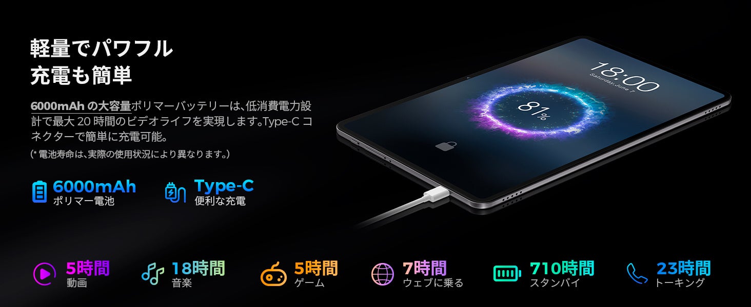 【40％ OFF！】Teclast Android 12タブレット「T40S」限定キャンペーン開催中！新商品の「P40S」もお得なクーポン配布します。GPSサポート/WIFIモデル/児童保護のサブ画像3
