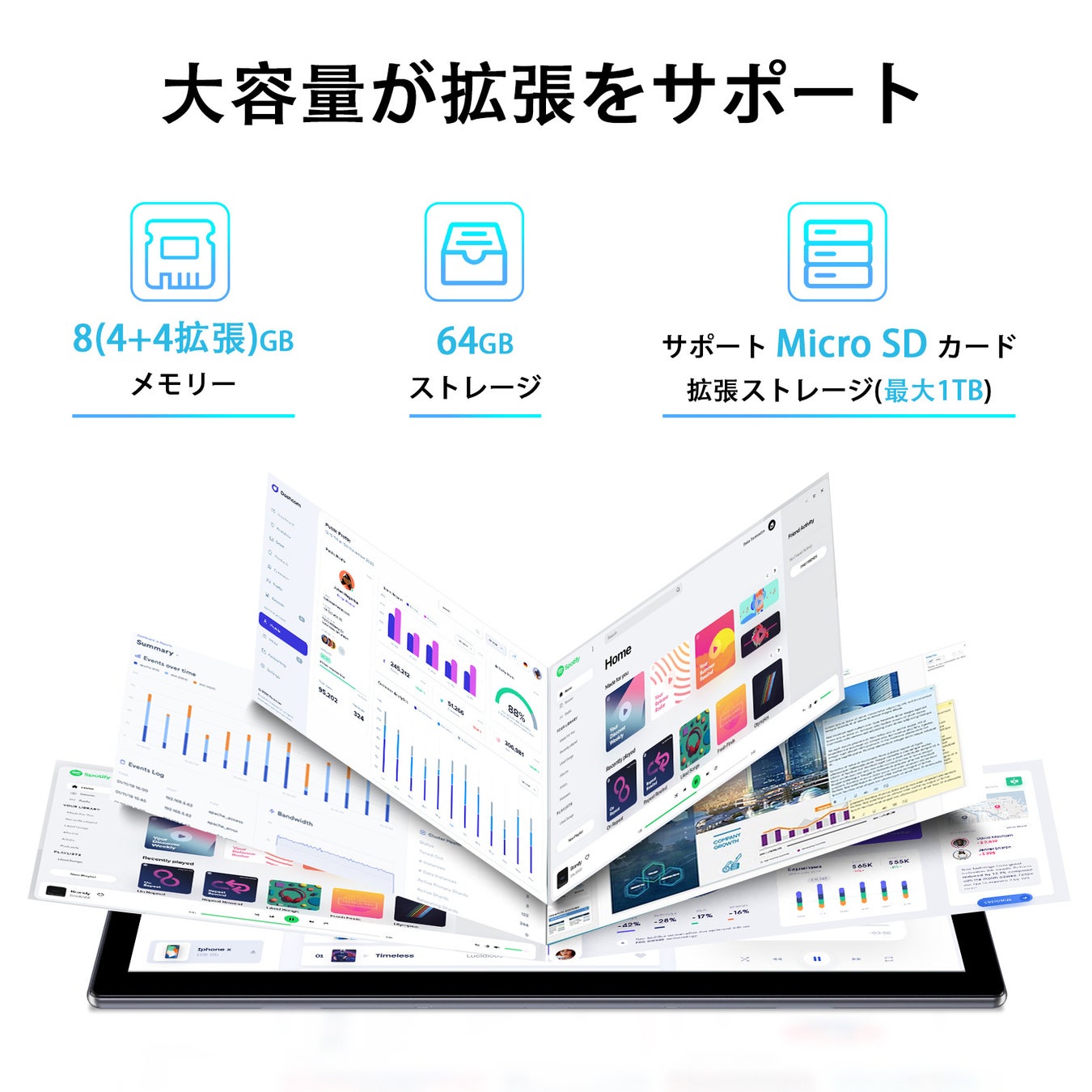 【新品販売プロモーション】Amazon Android 13 超高性能 8GB+64GB タブレットが超激安で販売中、最安価格 10,900円‼のサブ画像4