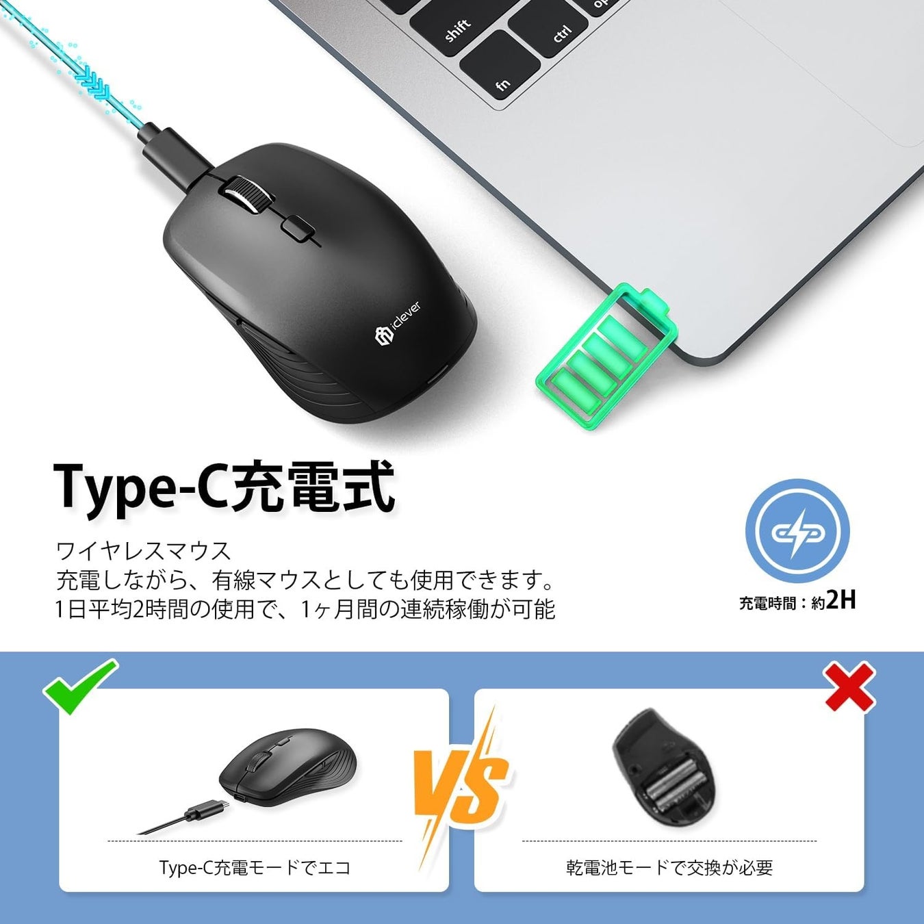【iClever】デュアルモードのワイヤレスマウスが新発売！30％OFFセールも開催のサブ画像5