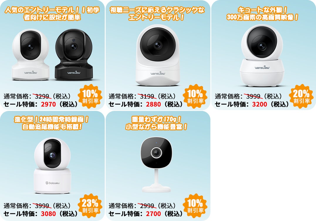 【Wansview】セール開催中！最大23％オフの屋内監視カメラがAmazon秋のセールに登場！9月29日までの限定！お見逃しなく！のサブ画像5