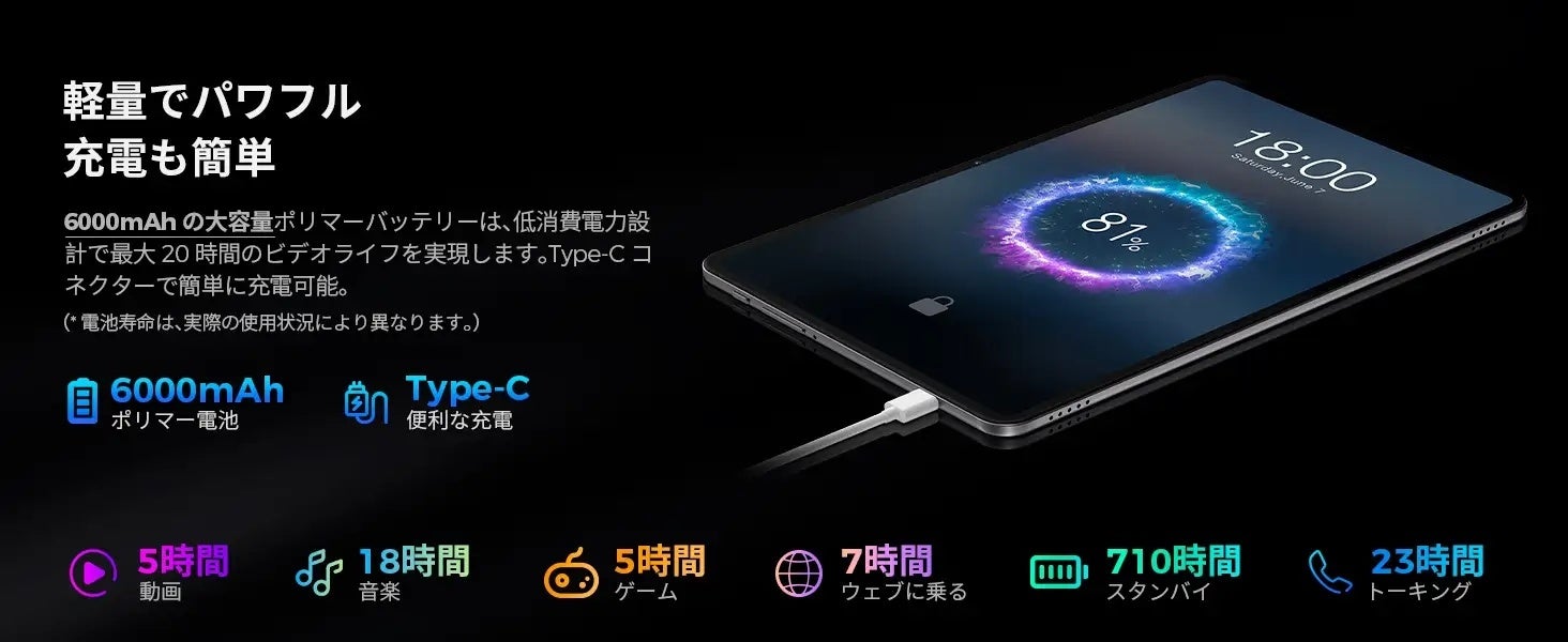【約40％ OFF！】Teclast Android 12タブレット「T40S」限定キャンペーン開催中！新商品の「P40S」もお得なクーポン配布します。子供の学用品に最適！のサブ画像4