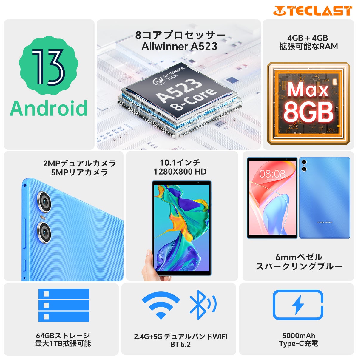 Amazon人気アンドロイドタブレット「Teclast M40 Plus」在庫一掃セール開催中、43％ OFF購入できます。WideVine L1対応の「P26T」もお得なクーポン配布します。のサブ画像2