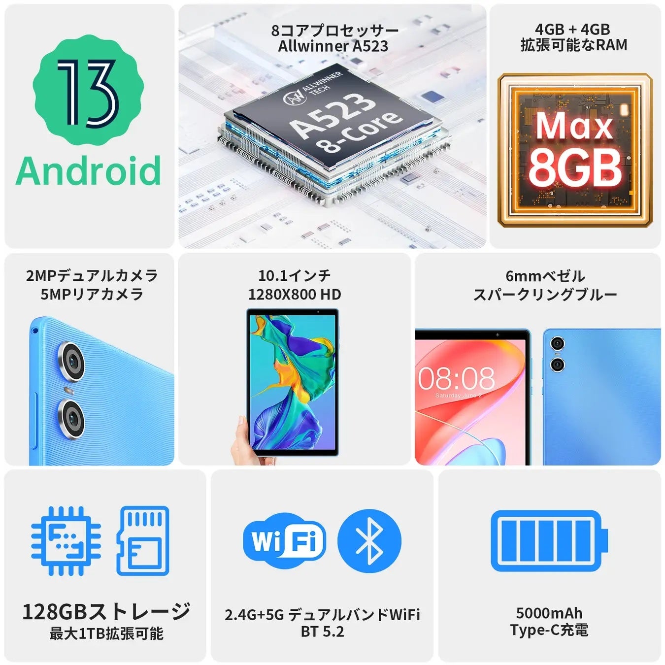 【新品登場】Teclast最上位Android 13タブレット「T50 Pro」限定セール実施中！アップグレード「P26T」はAmazonで40％ OFFクーポン配布します。無料プレゼントGET！のサブ画像5
