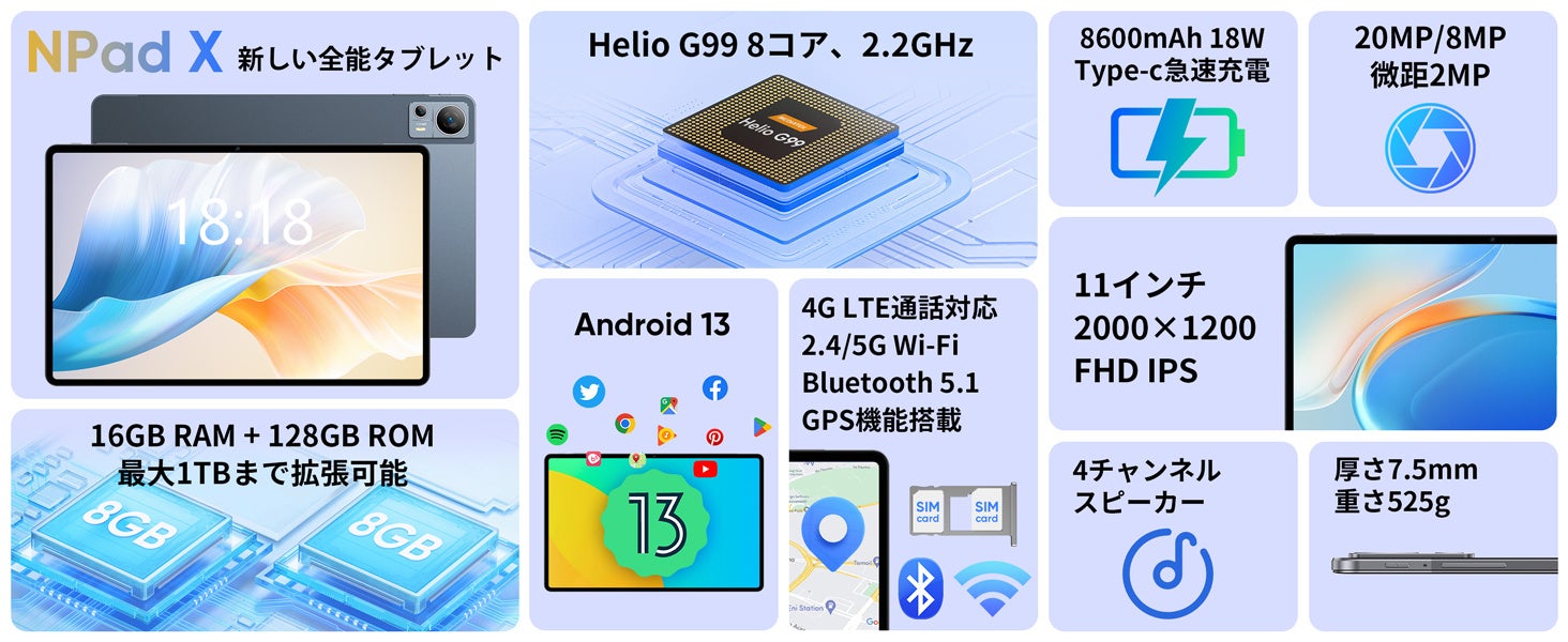 【Amazon新商品キャンペーン予告】最低価格10900円で、8コア搭載のタブレット4種類をご購入いただけます！キャンペーン予告中です！のサブ画像9