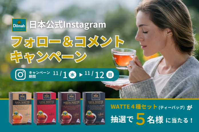 １１月は紅茶月！毎日の紅茶をディルマで楽しむ様々な企画やキャンペーンを開催予定です。のメイン画像