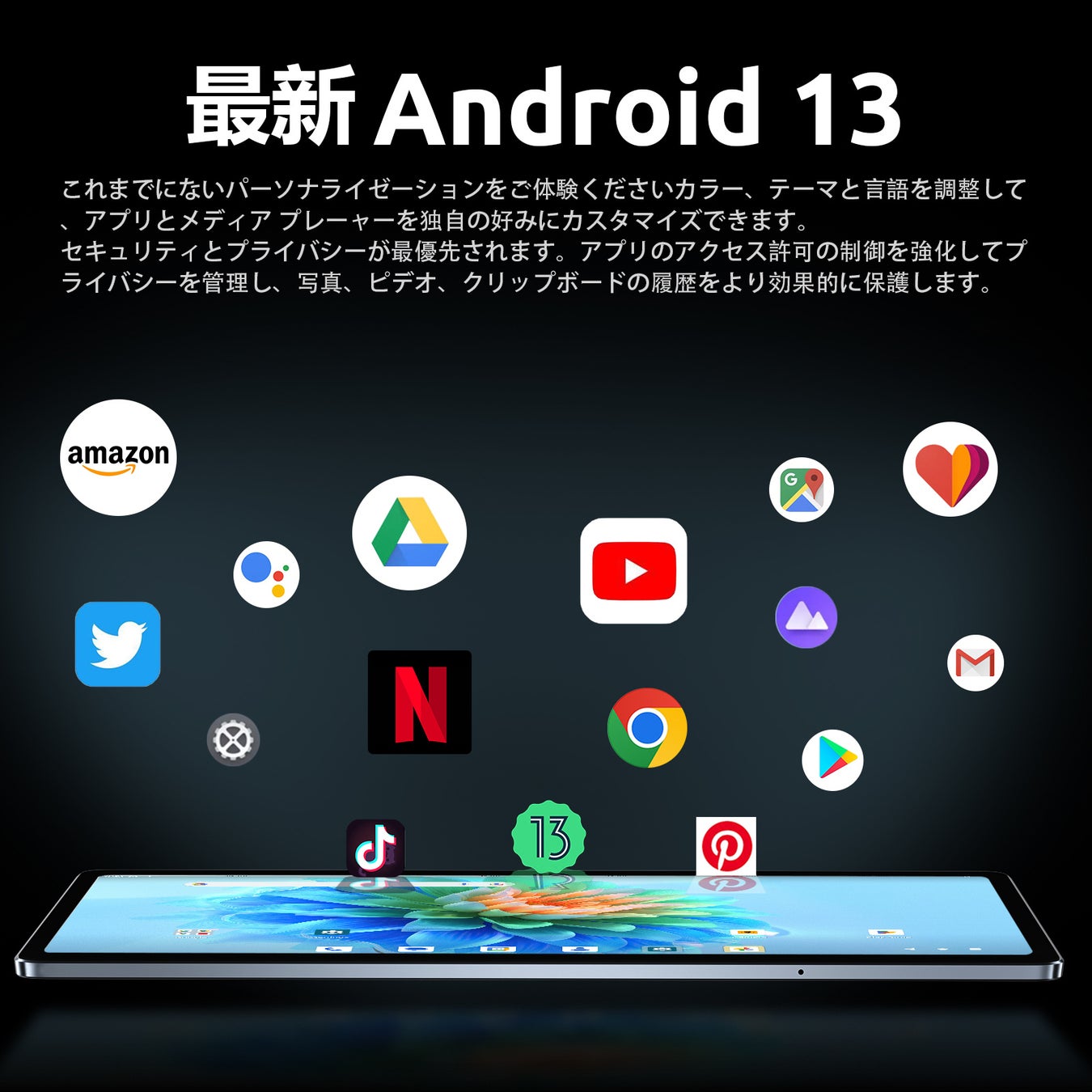 【史上最安値】一日だけ、Amazon Android 13 2Ｋディスプレイ+16GB+256GBタブレットが超激安で販売中 ‼特価19,900円!!のサブ画像2