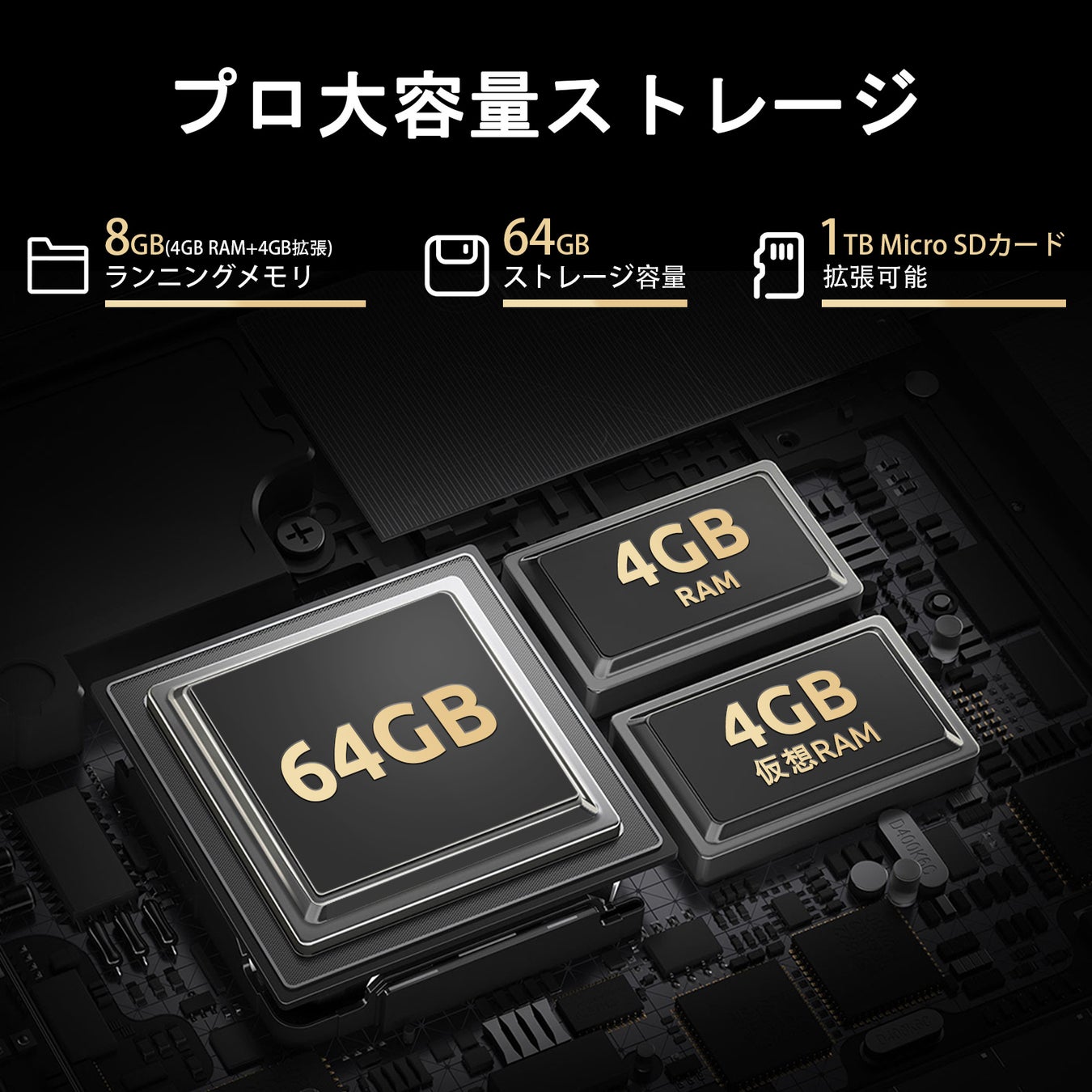 【史上最安値】特価9,990円!!一日だけ、Amazon Android 13 超高性能 2.0Ghz CPU搭載 8GB+64GBタブレットが超激安で販売中 ‼のサブ画像4