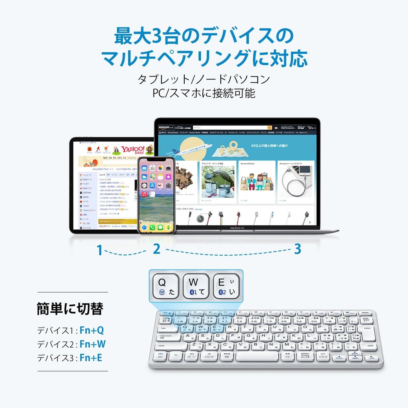【iClever】デュアルモードのワイヤレスキーボードが新発売！20％OFFセール開催のサブ画像2