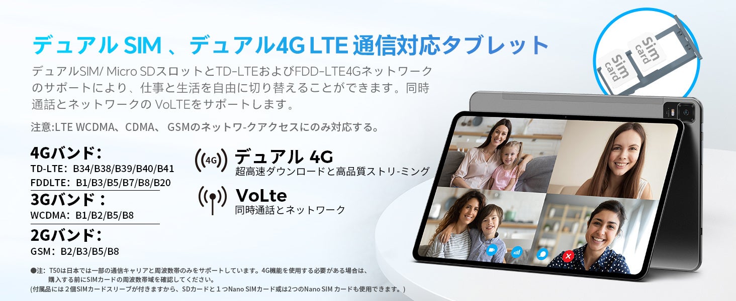 Teclast高コスパAndroid 13タブレット「T50」入荷完了、33％ OFFセール実施中！薄型「M50HD」もお得なクーポン配布します。2Kディスプレイ/WideVine L1＆LTE 対応のサブ画像4