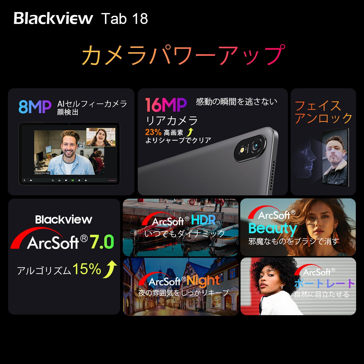 人気タブレット「Blackview Tab 18」が35%オフ！Amazonブラックフライデーセール/Widevine L1/Android13/最大24GB RAM/33W急速充電対応/SIMフリーのサブ画像6