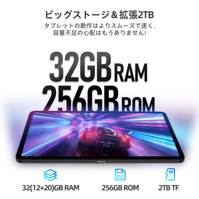 新品登場！12インチタブレット「Ｔ20ULTRA」登場！32GBのRAMを解除し、今までにないタブレット体験が楽しめましょう！のメイン画像