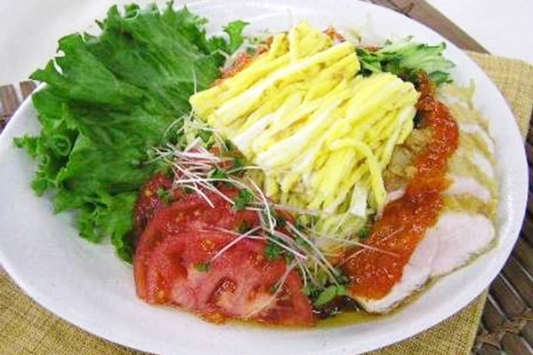 【期間限定セール開催中：錦糸卵が20％オフ】卵を焼く・カットする必要なし！お好みで選べる3品のサブ画像7_冷やし中華 ネギチリ味鶏天ぷらのせ