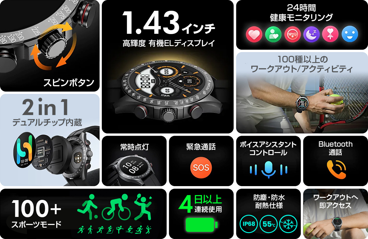 Haylou、高い画面占有率 × ハイエンド機能搭載のコスパスマートウォッチSolar Proの先行発売を開始のサブ画像2