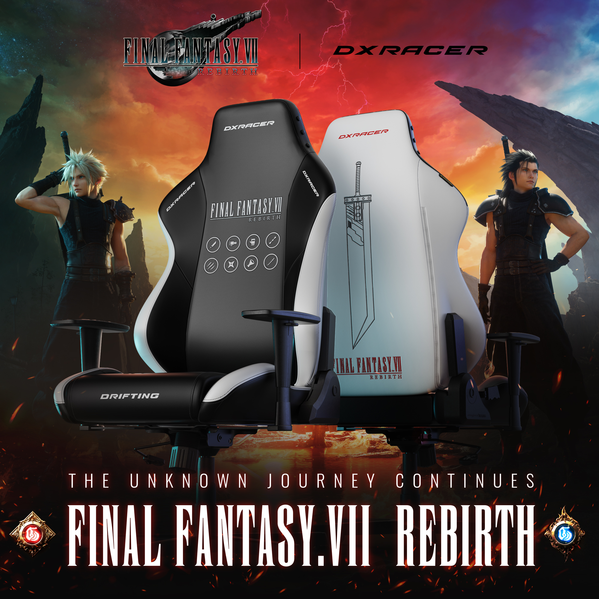 DXRACER日本新公式サイトお客様感謝祭開催！！！FF7モデルなど人気のDriftingシリーズゲーミングチェア4機種を今ならなんと8000円OFFで買える！のサブ画像10