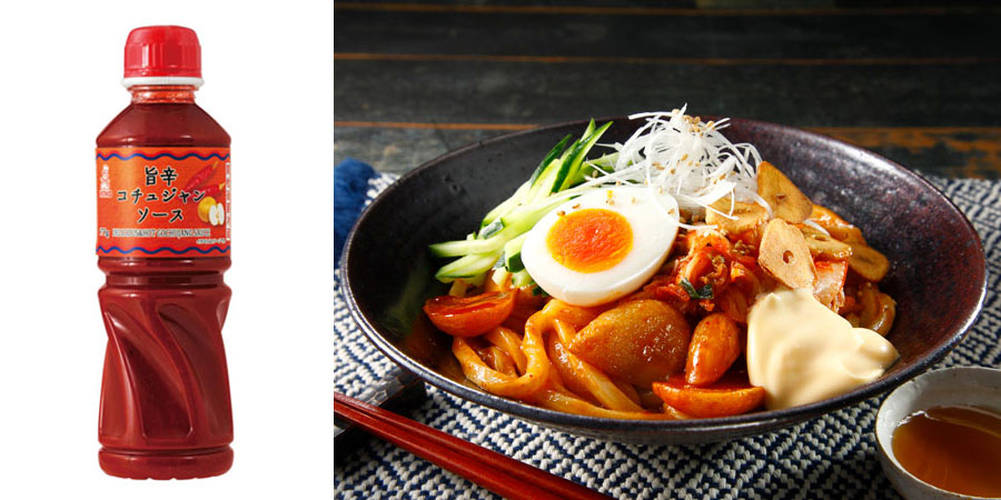 【当社通販サイトで期間限定セール開催中】韓国風料理が手軽に作れる～対象商品3点以上で5％オフ～のサブ画像5_（商品名）旨辛コチュジャンソース（メニュー名）にんにく増し増し！旨辛ビビンうどん