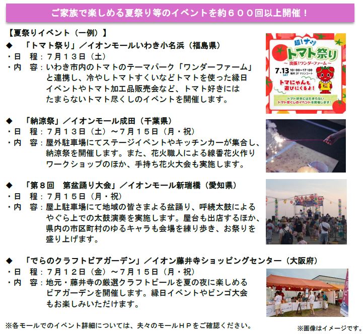 夏の消費を盛り上げる「イオン 超！ナツ夏祭り」７/１２から開催のサブ画像14