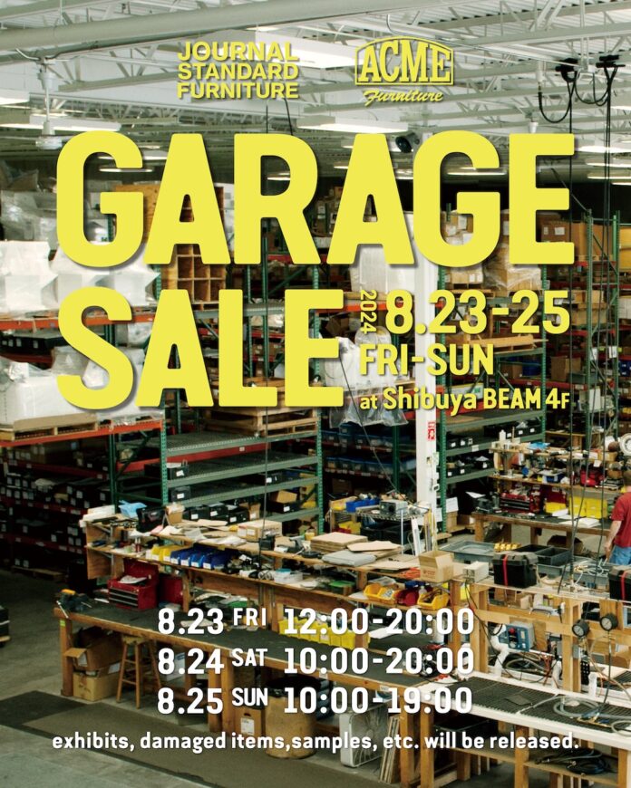 GARAGE SALE at 渋谷 BEAM・開催のお知らせのメイン画像