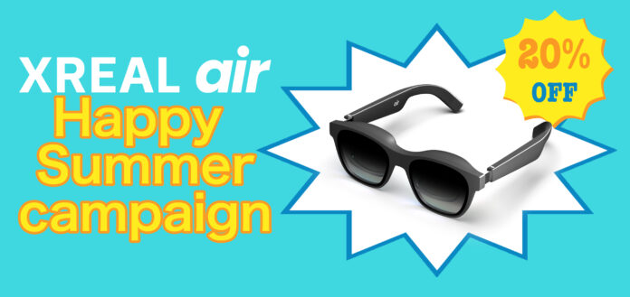 人気のXREAL Airが20%OFF！「XREAL Happy Summer Campaign」のお知らせのメイン画像