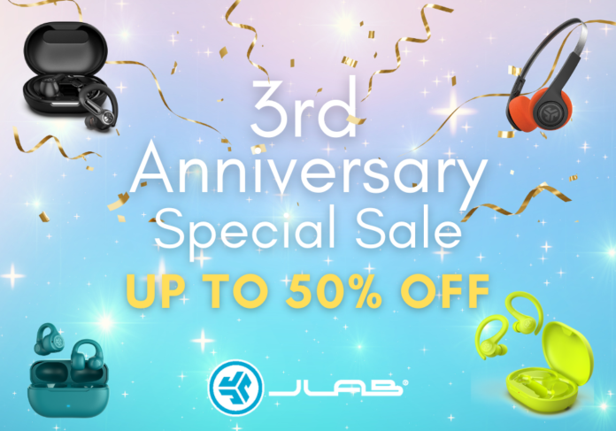 【最大50％OFF】人気の極小イヤホンや80年代レトロヘッドホンなど、全ての製品が対象！JLab日本公式サイト3周年を記念した特別セールを開催のメイン画像
